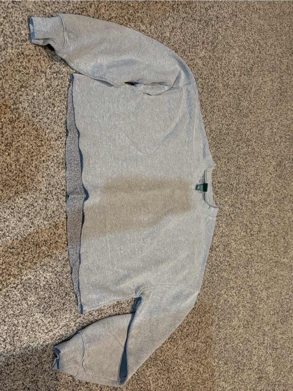 Cropped crewneck sweatshirt